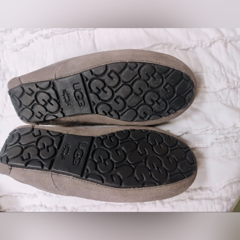 UGG Gray Mens Hard Bottom House Shoes.